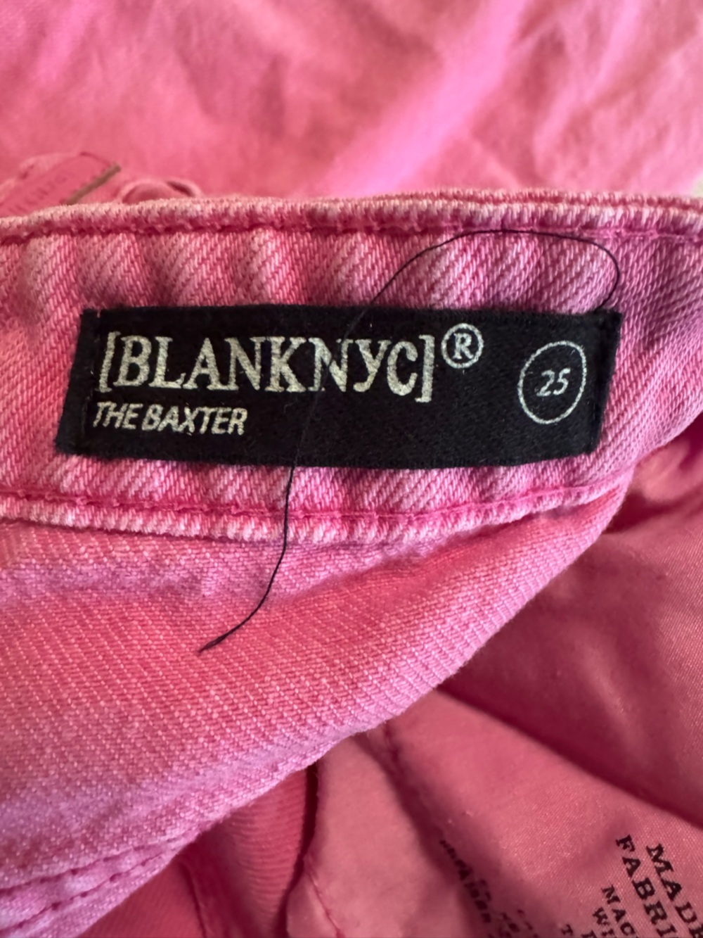 Blank NYC Baxter Ribcage Straight Leg Size 25 Pink - Picture 6 of 7